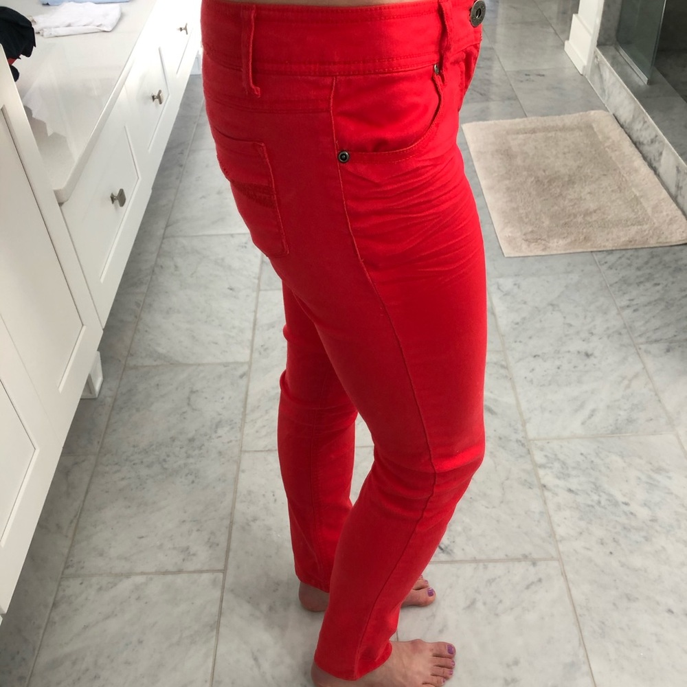 Red jeans